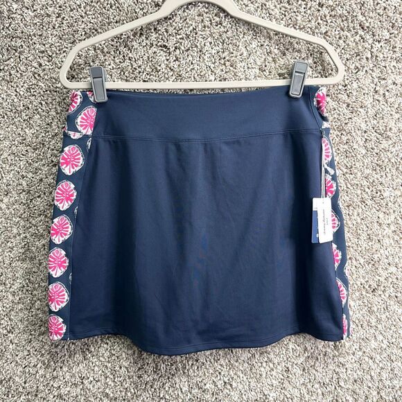 Tommy Bahama Skort Women’s Medium Navy Blue and Pink Side Detail Mini NWT - Picture 1 of 7